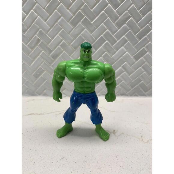 Vtg 90s McDonalds Happy Meal Toy 1996 Incredible Hulk Action Figure Marvel 4.5" - Picture 1 of 4